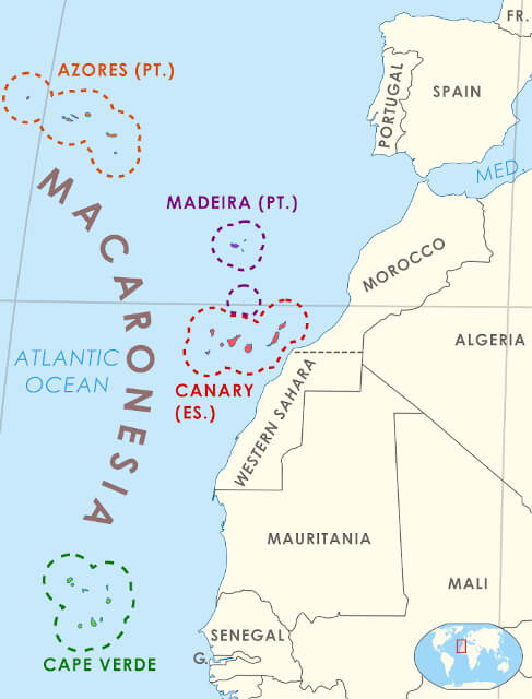 cape verde map of the sea islands and where is maio on the map
