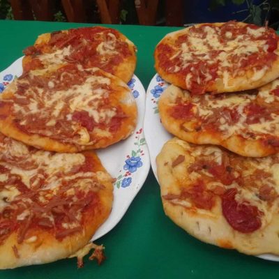 handmade pizzas locally baked at loja bert located in morro on ilha do maio