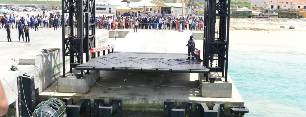 inauguration of porto inglês works, including access road to the port of maio cape verde